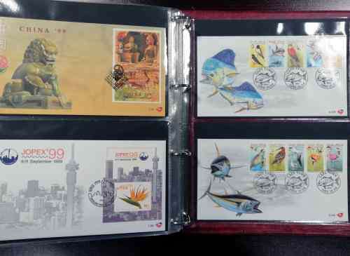 Later RSA covers x 85 in Ideal album - fresh ! incl R20 fish eagle, scarcer first day sheets etc