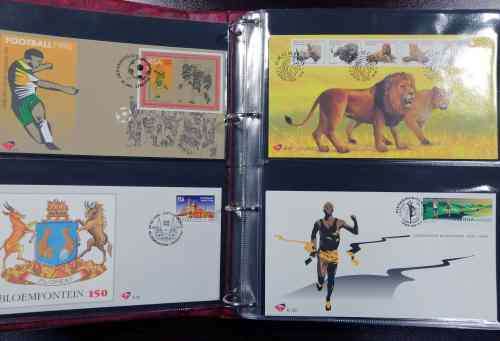 Later RSA covers x 85 in Ideal album - fresh ! incl R20 fish eagle, scarcer first day sheets etc