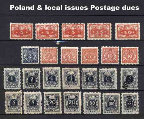 Mint / MLH Early Poland and Local issues + Postage dues - Great in this condition