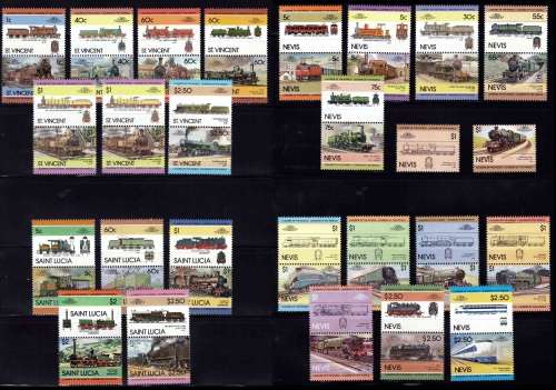 St Lucia/Vincent/Nevis Locomotives U.M.M. selection