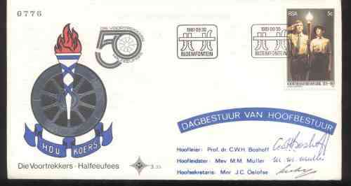 RSA 1981 VoortrekkerBeweging 50TH com. cover signed