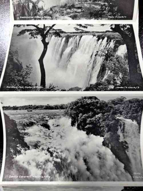 Interesting fold - out Vic falls postcards Souvenir - see images