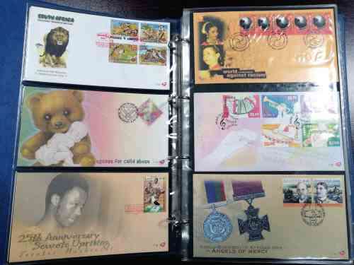 7th Series RSA x 65 Decent Value covers selection in Ideal 3 leaf album - 7.8 to 7.94 - Fresh!