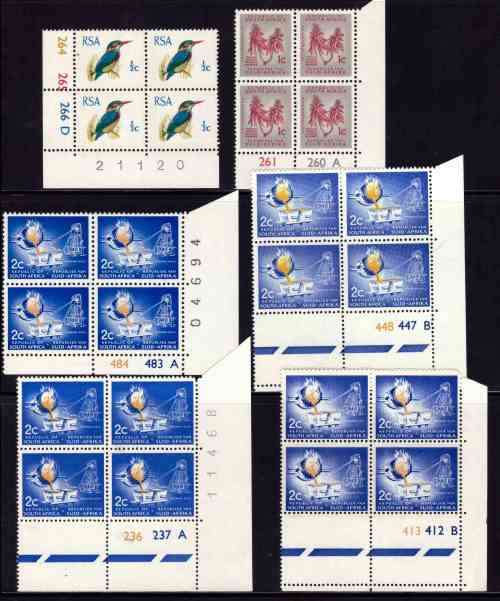 RSA 1st definitives MNH controls selection - various printings