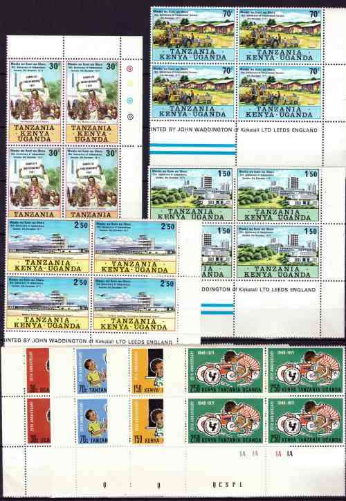 K.U.T. 1970s MNH selection of controls / blocks - some scarcer issues