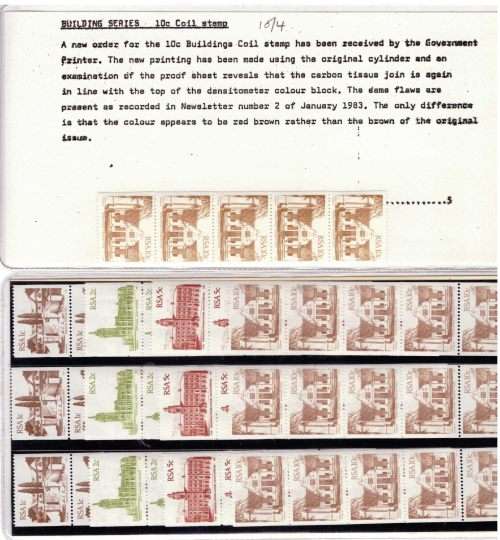 RSA Architecture coils sets x 3 + Variety MNH see images