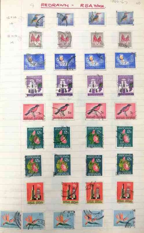 RSA 1st Defns. Large study lot / postmarks - unchecked - various printings - see images