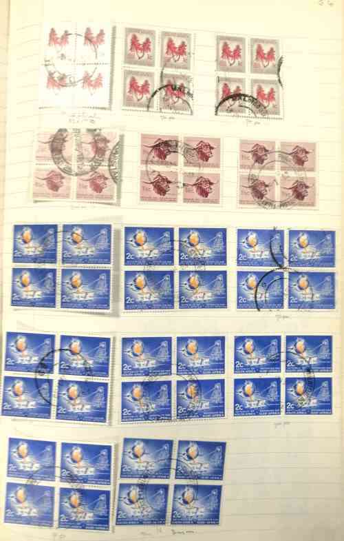 RSA 1st Defns. Large study lot / postmarks - unchecked - various printings - see images