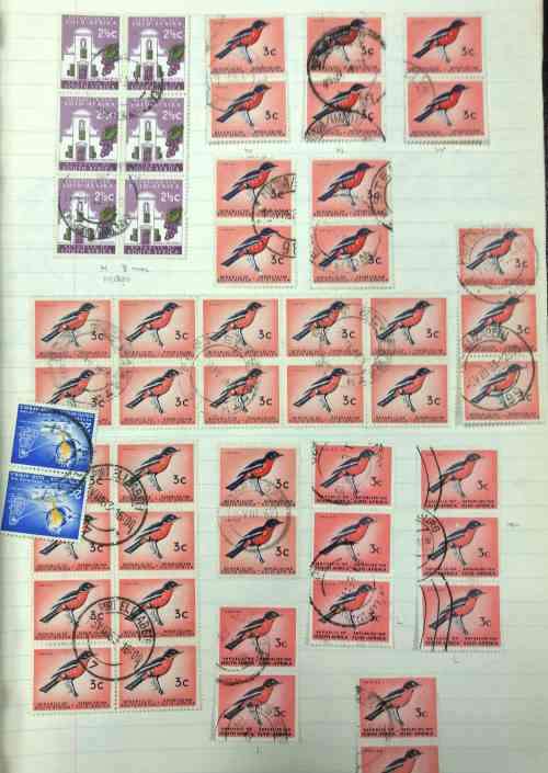 RSA 1st Defns. Large study lot / postmarks - unchecked - various printings - see images
