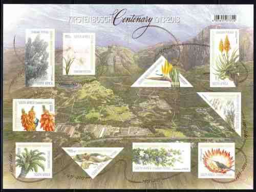 RSA 2013 Kirstenbosch Centenary MNH self adhesive sheet
