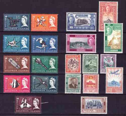 Solomon isl, Ceylon , St. Vincent VF Mint selection