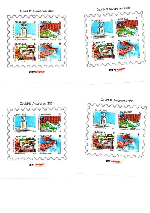 10 x Modern Zim Imperf MNH sheetlets ( baby animals, covid awareness) see scans