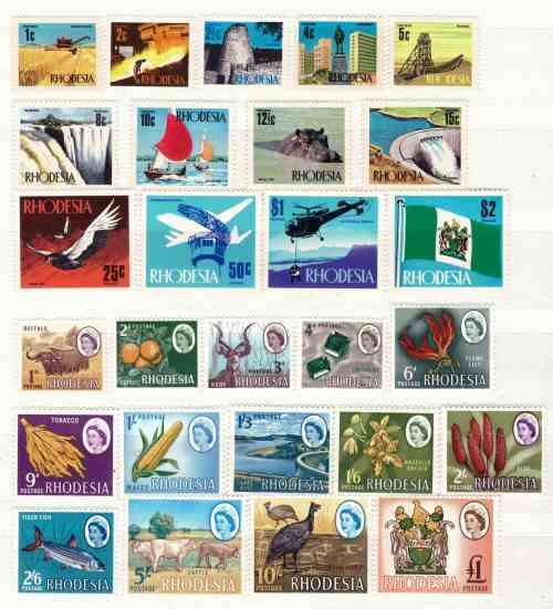 Superb MNH Rhodesia 1966/70 2 x Defn. sets