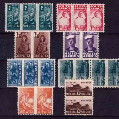 Union 1941/44 large & Small war effort full sets VF Mint incl additional value 1/3