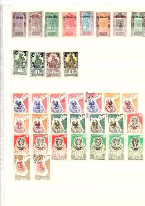 SELECTION OF FRENCH COLONIAL STAMPS ON 5 X A4 PAGES (WIDE SELECTION, SEE SCANS)