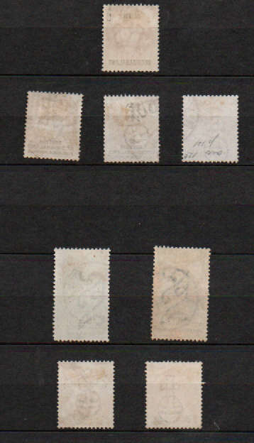 BECHUANALAND 1887-1897 HIGH VALUE SELECTION CV +/- 9500.00 (SEE SCANS)