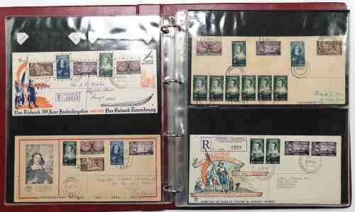 Union covers x 36 in binder album - different stamps layouts see images
