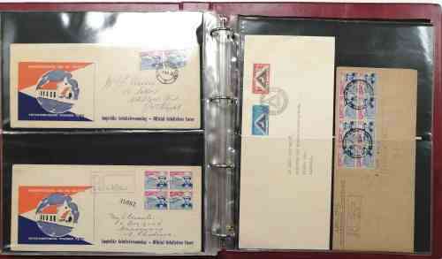 Union covers x 36 in binder album - different stamps layouts see images