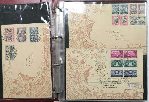 Union covers x 36 in binder album - different stamps layouts see images