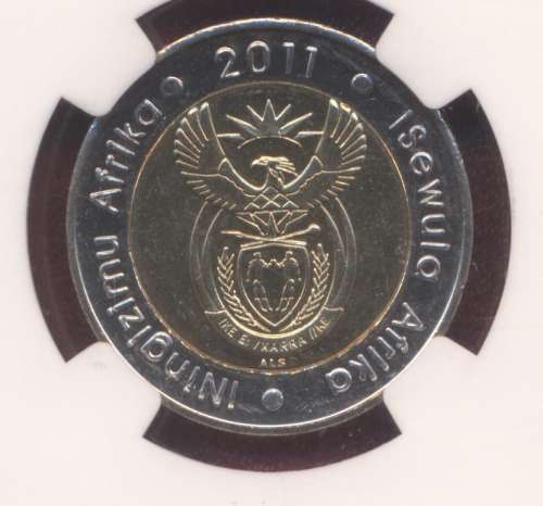 RSA 2011 R5 90th Anniversary MS 66 coin in case