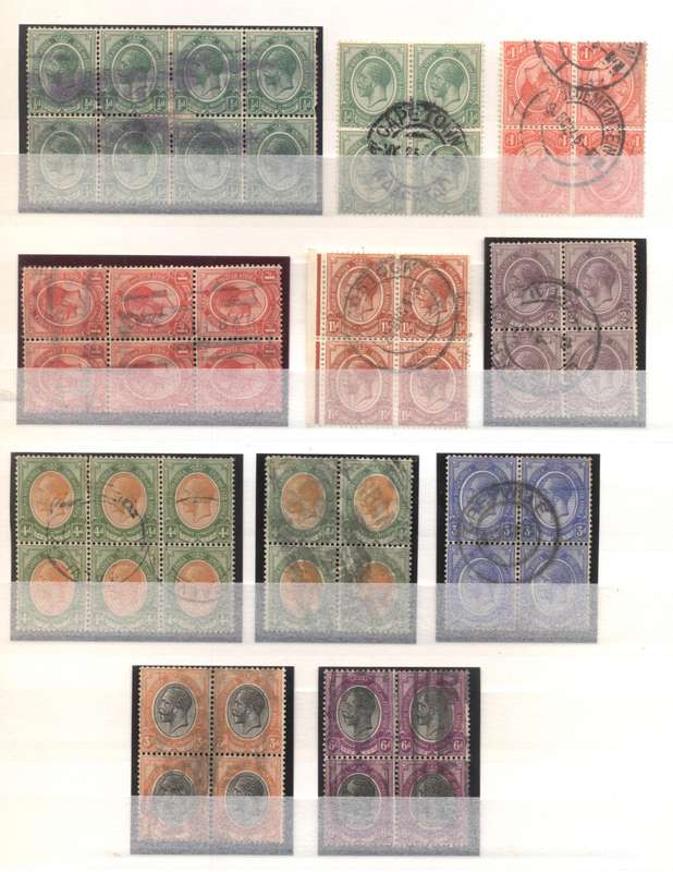 Union KGV Kings heads selection (Used) in Decent condition album - see scans
