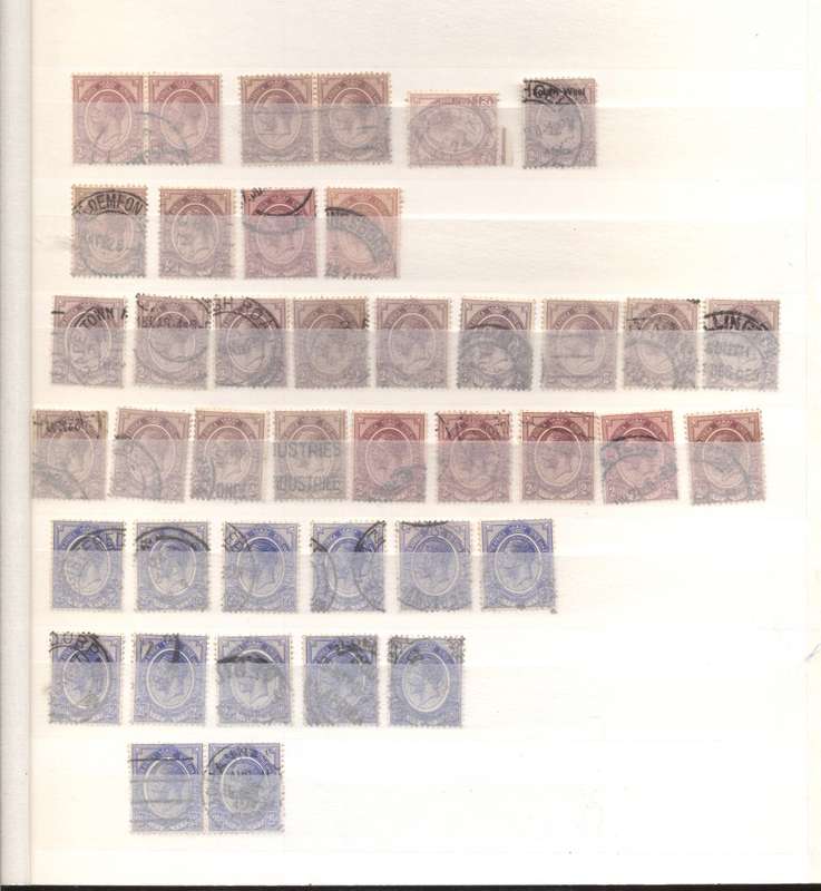 Union KGV Kings heads selection (Used) in Decent condition album - see scans