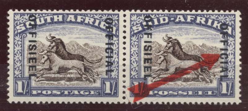 1935 CC 32b 1s Official Pair Superb U.M.M. showing `Dropped Official` - Nice !