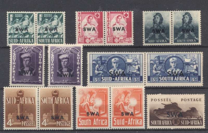 SWA 1941-42 Mint* full Set - South African War Effort ovpt - see scans
