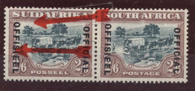 1930 CC 20  2s6d Official Pair VF Mint* Showing multiple dots in frame - CV R 1000 +