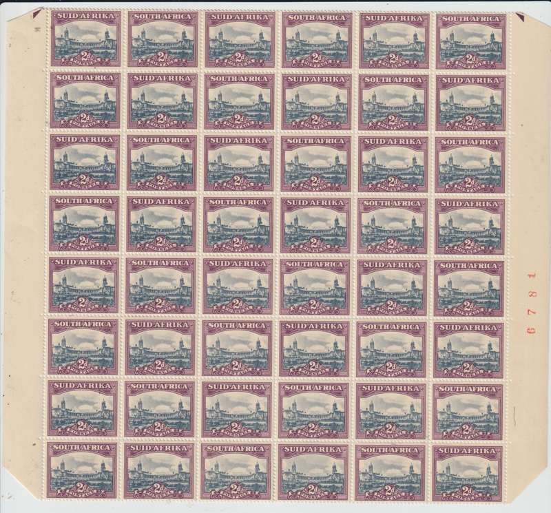 RSA 1947 - 1950 2D hyphenated, reduced size 2D Pictoral part sheets CV +/-R 2000.00