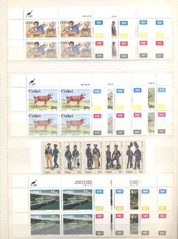 Homelands TBVC Nice Collection of controls , sheetlets etc - All Mint ! In 32 Side Ideal Stockbook
