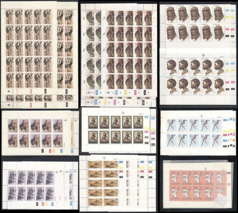 S.W.A. 35 x Full Sheets Sets Superb - Great Accumulation - Nice black pages in binder file