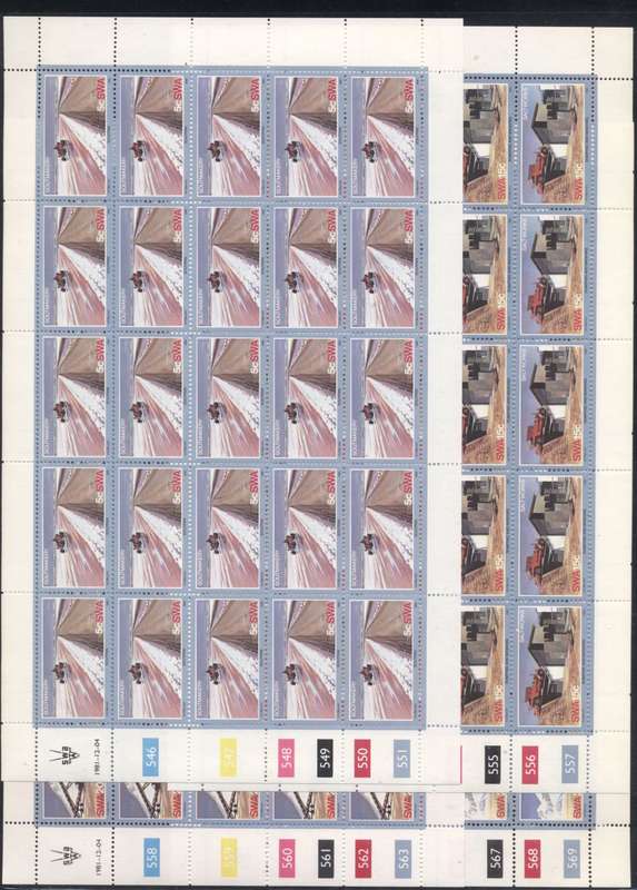 S.W.A. 35 x Full Sheets Sets Superb - Great Accumulation - Nice black pages in binder file