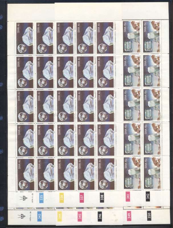 S.W.A. 35 x Full Sheets Sets Superb - Great Accumulation - Nice black pages in binder file