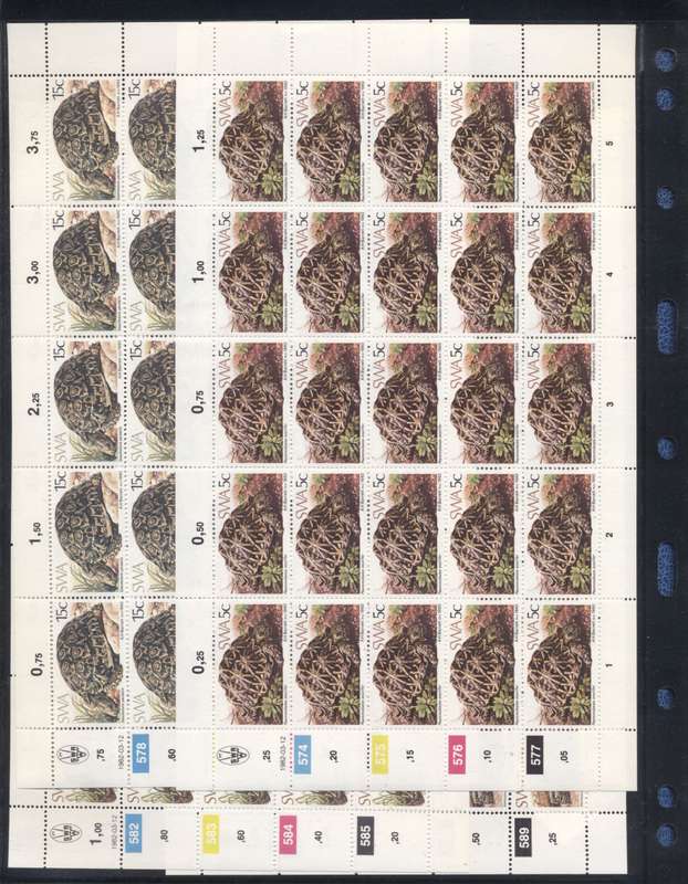 S.W.A. 35 x Full Sheets Sets Superb - Great Accumulation - Nice black pages in binder file