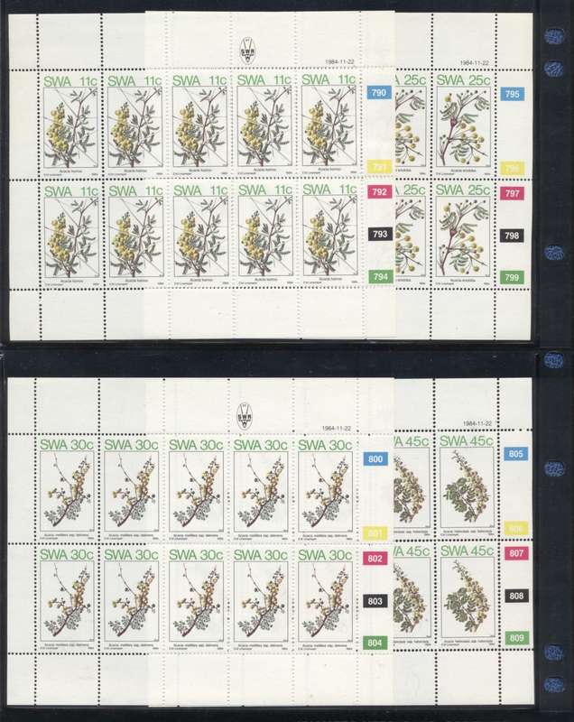 S.W.A. 35 x Full Sheets Sets Superb - Great Accumulation - Nice black pages in binder file