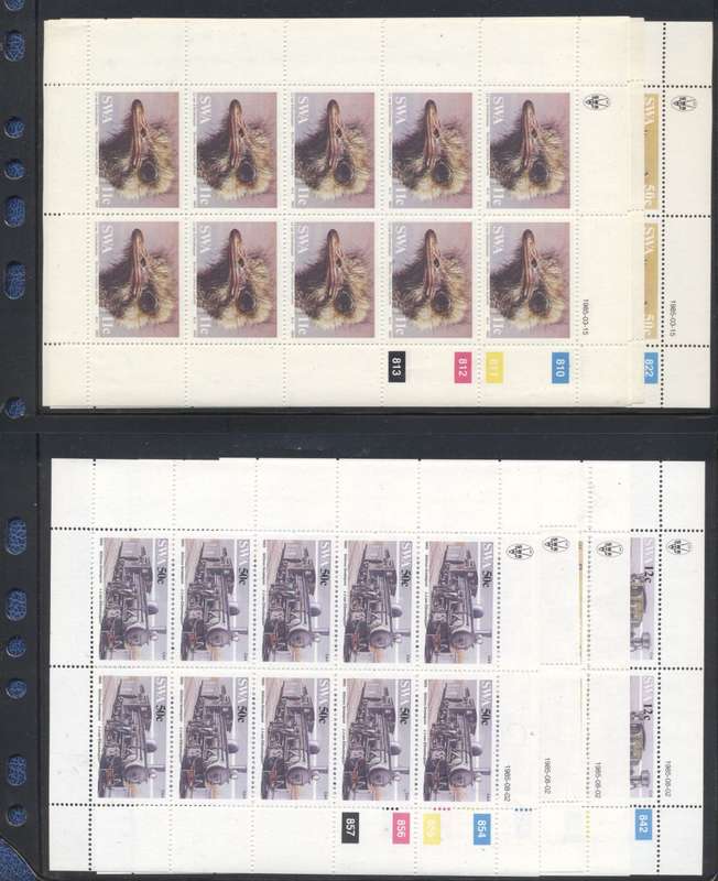 S.W.A. 35 x Full Sheets Sets Superb - Great Accumulation - Nice black pages in binder file