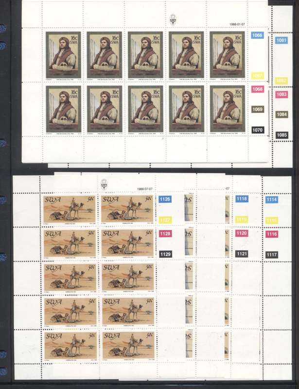 S.W.A. 35 x Full Sheets Sets Superb - Great Accumulation - Nice black pages in binder file