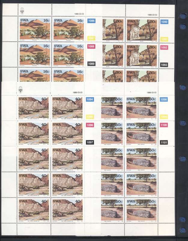 S.W.A. 35 x Full Sheets Sets Superb - Great Accumulation - Nice black pages in binder file