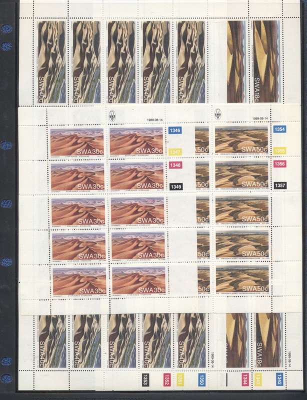 S.W.A. 35 x Full Sheets Sets Superb - Great Accumulation - Nice black pages in binder file