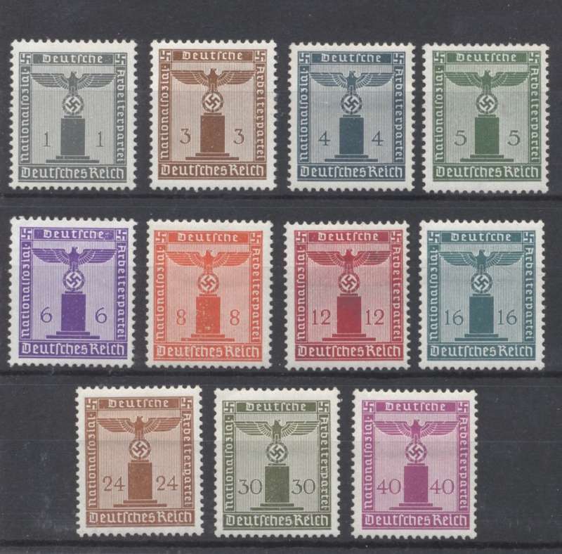 German Empire 1942 Dienstmarken Full set of 11 - Superb MNH