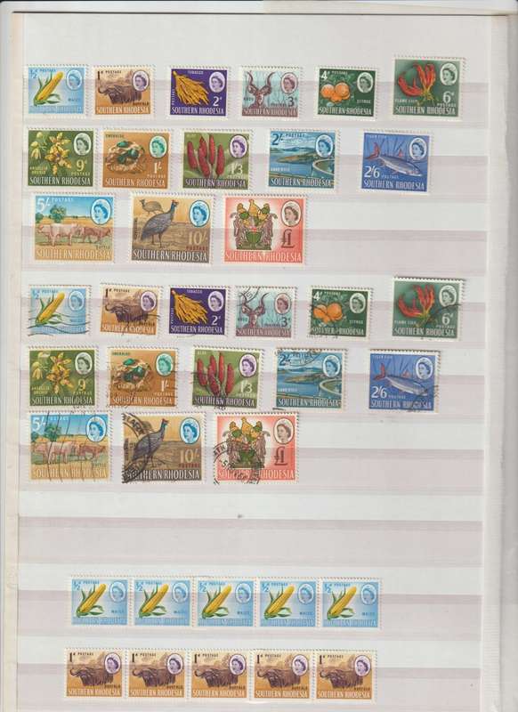 Southern Rhodesia 1953 - 1964 Selection (See Scans) Note coil stamps have paper join !!!