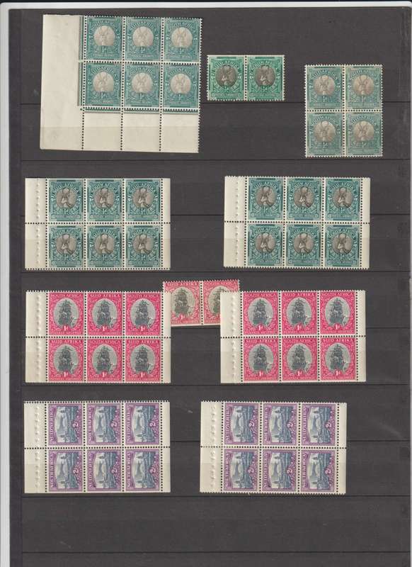 South Africa 1930/1950 Pairs, booklet panes mint used (Great Lot)
