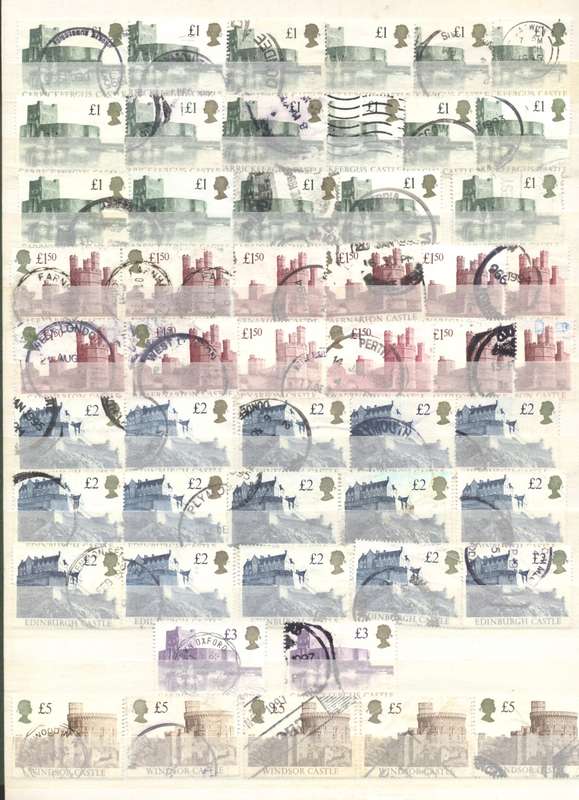 Great Britain Castles - Both issues - Used - see 2 scans