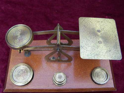 Antique English Brass Letter Scale