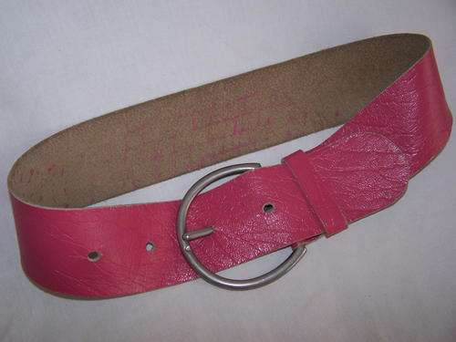 Vintage Pink Leather Belt