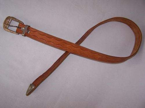 Hand-Crafted Brown Vintage Leather Belt