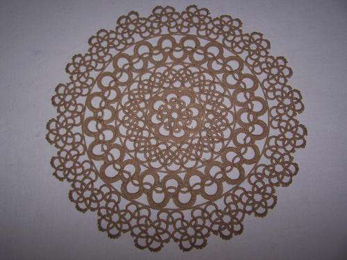 Vintage Hand-Made Round Tatting Lace Doiley