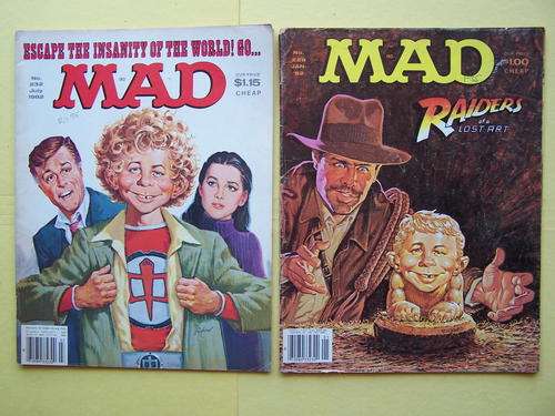 Two MAD Magazines No. 228 January 1982 and No. 232 July 1982