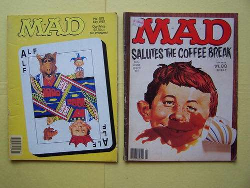 Two MAD Magazines No. 222 April 1981 and 272 July 1987